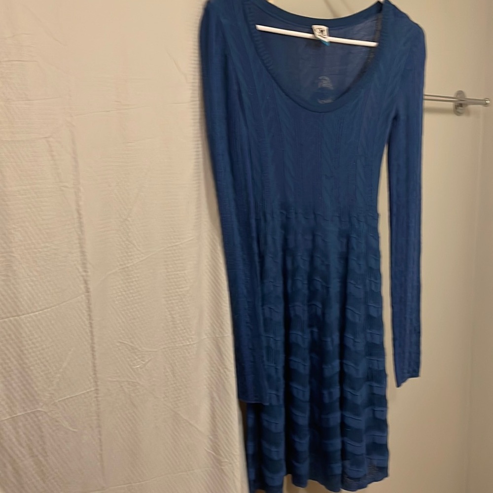 Missoni Collection royal blue knit dress with matching slip NWT (flaw)